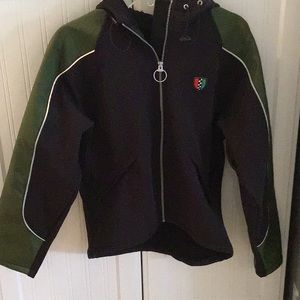 Corazzo ladies moto jacket. Removable arm armor. Hood and arm vents. Sz small